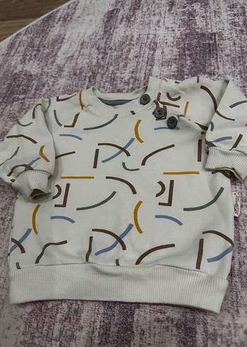 Erkek Çocuk Baskılı Gri Sweatshirt