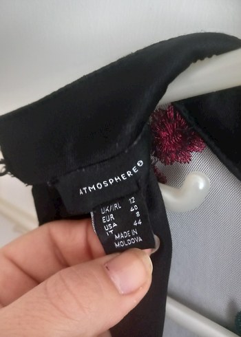 Nakışlı Siyah Mini şort tulum - Görsel 2