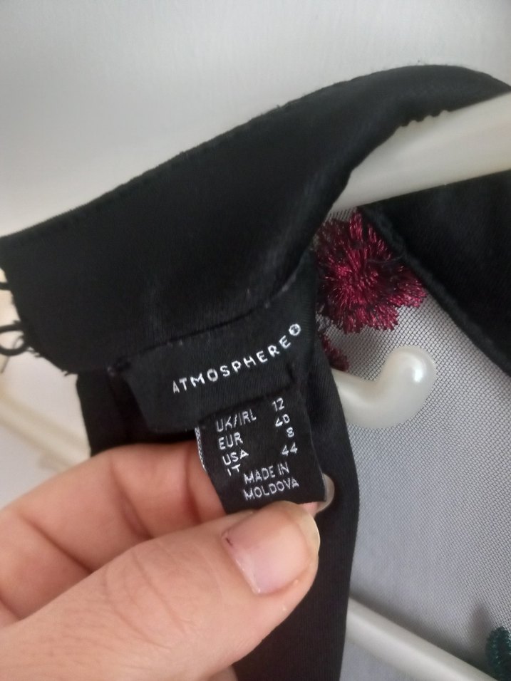 Nakışlı Siyah Mini şort tulum - Görsel 2