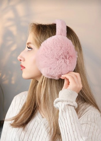 Pembe Kürklü Kulaklık - Görsel 4