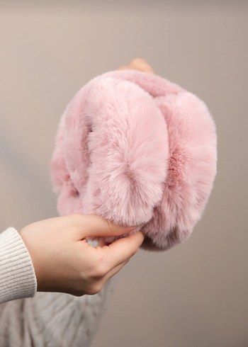 Pembe Kürklü Kulaklık - Görsel 2