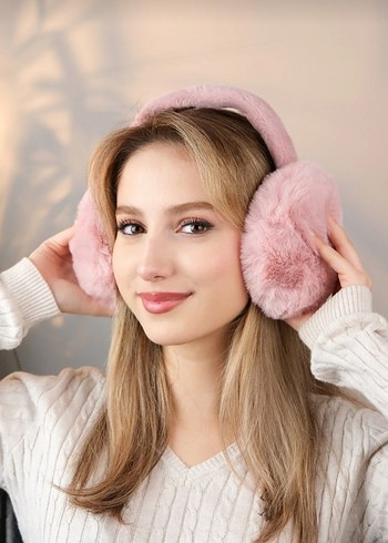 Pembe Kürklü Kulaklık - Görsel 3