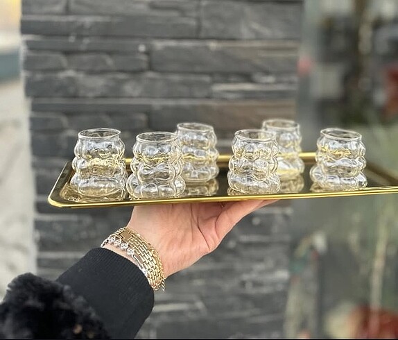 Mini kahve yanı üzüm bardak
