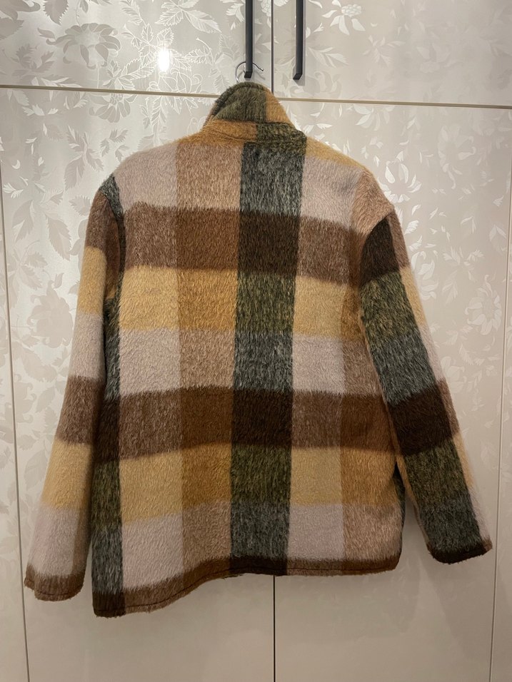 Kahverengi Ekose Yünlü Erkek Ceket - Görsel 2