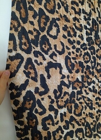 Leopar desenli etek