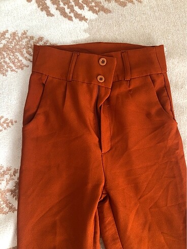 s Beden turuncu Renk Tarçın turuncu kumaş pantolon