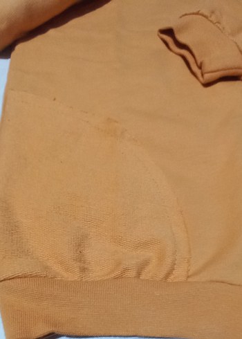 Kapisonlu turuncu sweat ve elma desenli alt takım - Görsel 4