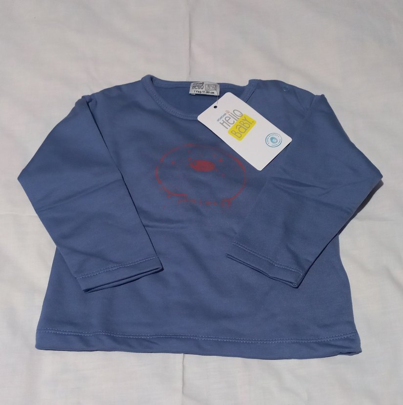 Mavi Uzun Kollu sweat ve alt Bebek Takımı - Görsel 2