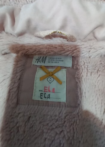 Kız Çocuk somon rengi kürklü Kapüşonlu Mont 8-9 yaş - Görsel 7