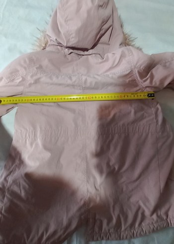 Kız Çocuk somon rengi kürklü Kapüşonlu Mont 8-9 yaş - Görsel 6