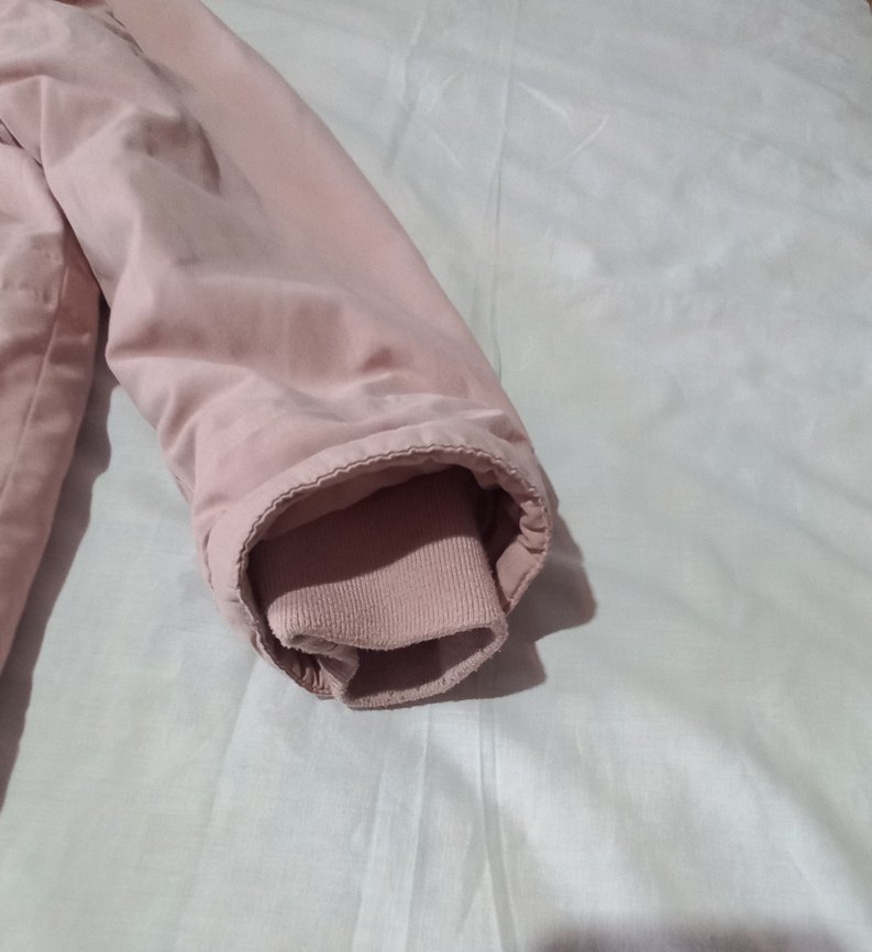 Kız Çocuk somon rengi kürklü Kapüşonlu Mont 8-9 yaş - Görsel 4