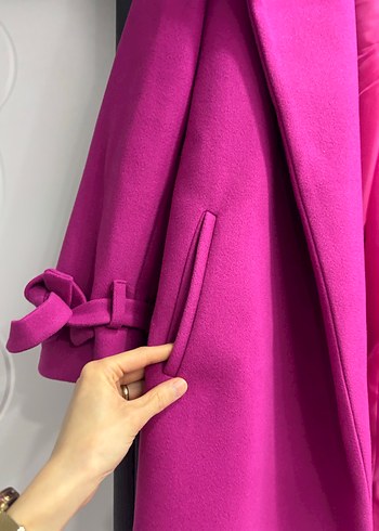 Uzun Kuşaklı Kadın Klasik Kaban - Görsel 4