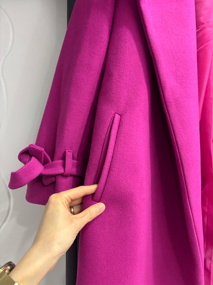 Uzun Kuşaklı Kadın Klasik Kaban - Görsel 4