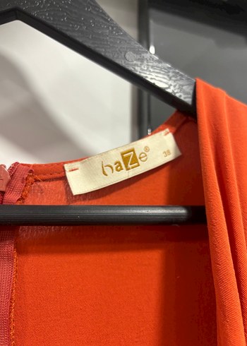 Turuncu Uzun Kollu Kadın Elbise - Görsel 6