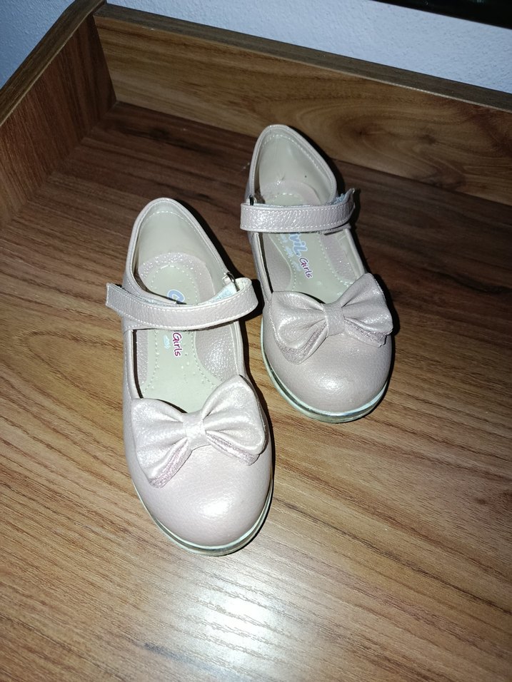 Pembe Fiyonk Detaylı Kız Çocuk Babet Ayakkabı - Görsel 2