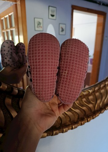 Kız Çocuk Pembe Puantiyeli Fiyonklu Terlik - Görsel 4