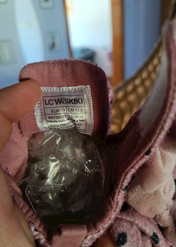 Kız Çocuk Pembe Puantiyeli Fiyonklu Terlik - Görsel 5