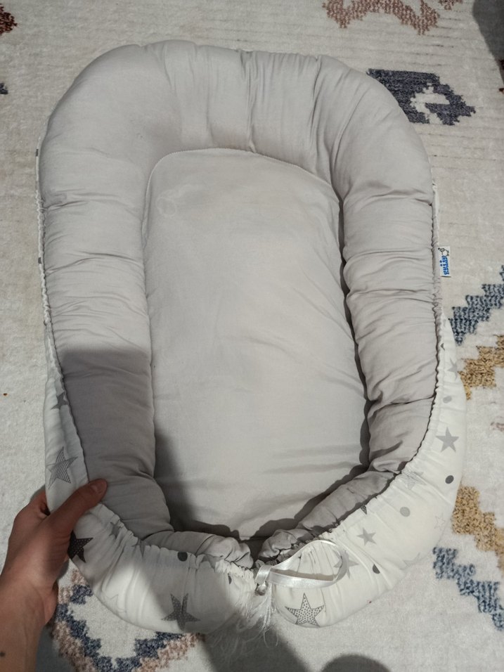 Gri Bebek Uyku Yatağı Minderi - Görsel 2