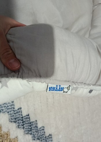 Gri Bebek Yatağı ve Uyku Minderi - Görsel 3