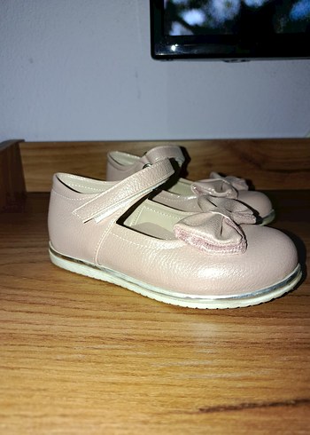 Kız Çocuk Pembe Fiyonk Detaylı Babet - Görsel 2