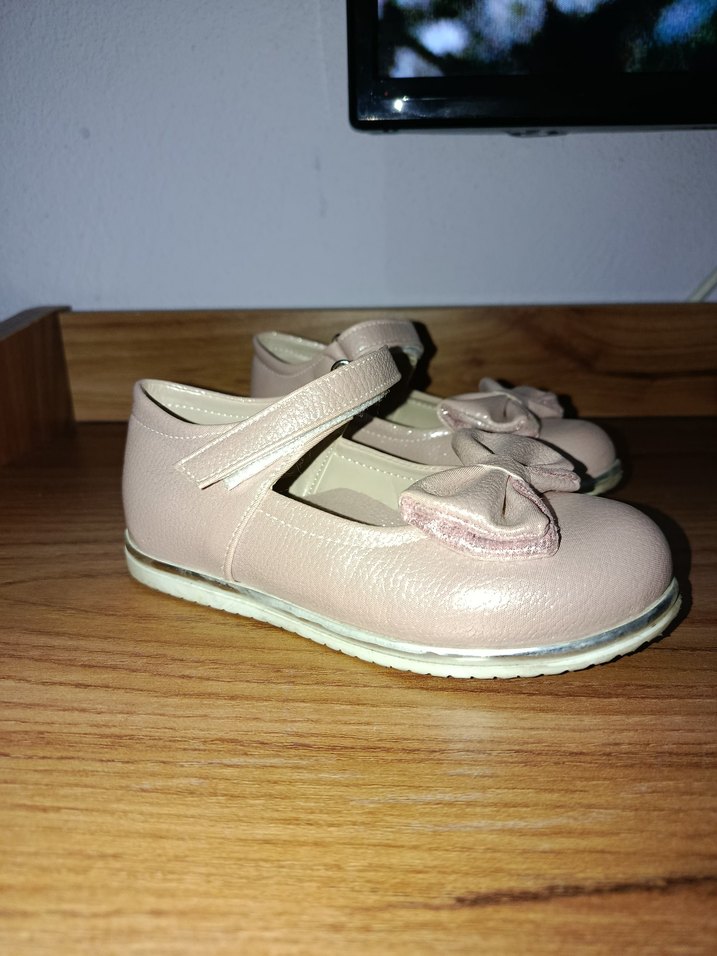 Kız Çocuk Pembe Fiyonk Detaylı Babet - Görsel 2