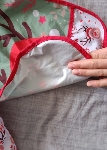 Gri Çok Renkli Baskılı Bebek Önlüğü - Görsel 2