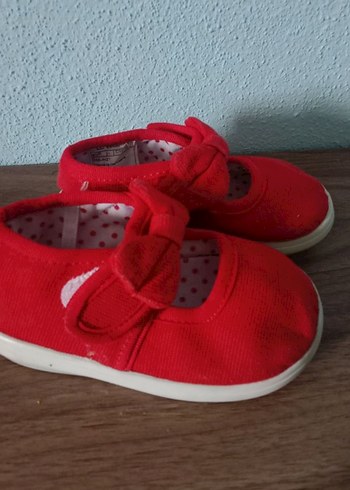 Kız Çocuk Kırmızı Cırtlı Babet Ayakkabı - Görsel 2