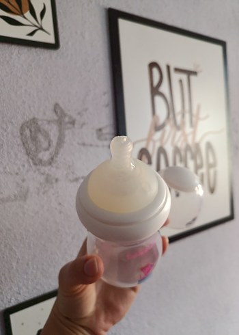 Bebedor Beyaz Bebek Biberonu - Görsel 3