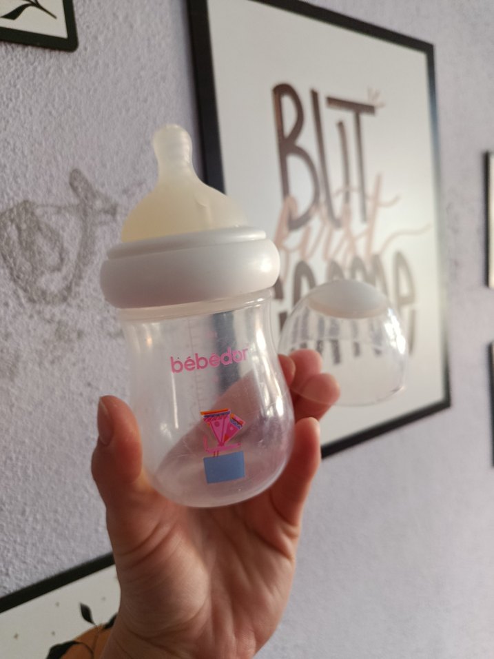 Bebedor Beyaz Bebek Biberonu - Görsel 3