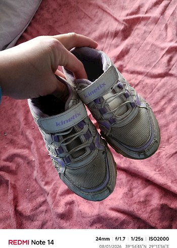 Kız Çocuk Mor Cırt Cırtlı Spor Ayakkabı - Görsel 2