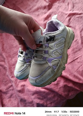 Kız Çocuk Mor Cırt Cırtlı Spor Ayakkabı - Görsel 3