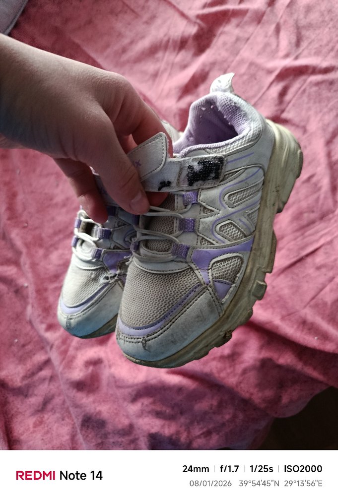 Kız Çocuk Mor Cırt Cırtlı Spor Ayakkabı - Görsel 3