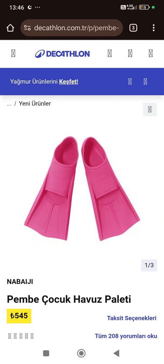 Çocuklar için Pembe Yüzme Paleti - Görsel 4