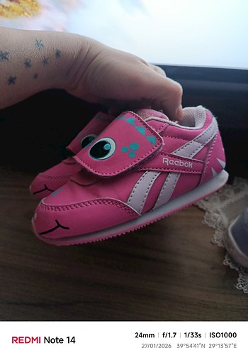 Pembe Kız Çocuk Spor Ayakkabı Velcro - Görsel 3