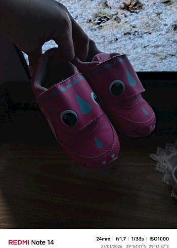 Pembe Kız Çocuk Spor Ayakkabı Velcro - Görsel 4