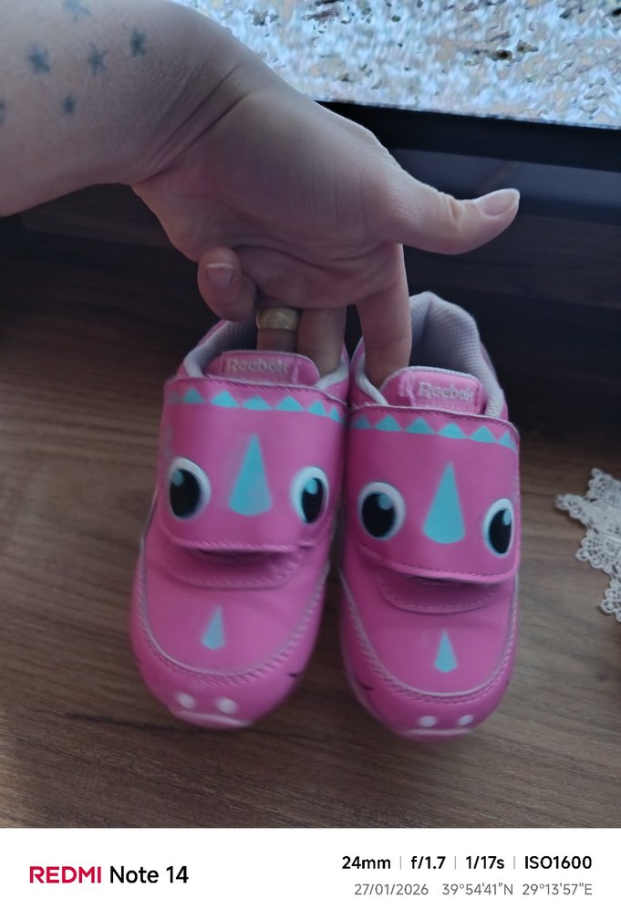 Pembe Kız Çocuk Spor Ayakkabı Velcro - Görsel 2