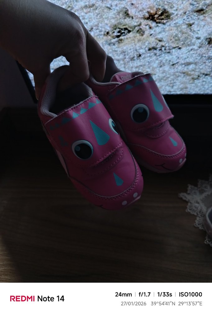 Pembe Kız Çocuk Spor Ayakkabı Velcro - Görsel 4