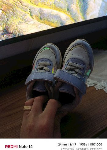 Kız Çocuk Beyaz Cırtlı Sneaker - Görsel 6