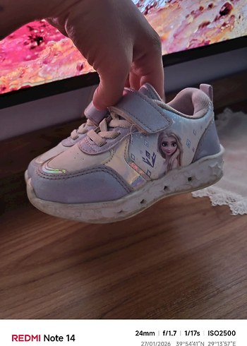 Kız Çocuk Beyaz Cırtlı Sneaker - Görsel 4