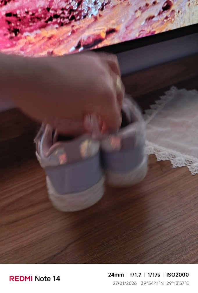 Kız Çocuk Beyaz Cırtlı Sneaker - Görsel 5