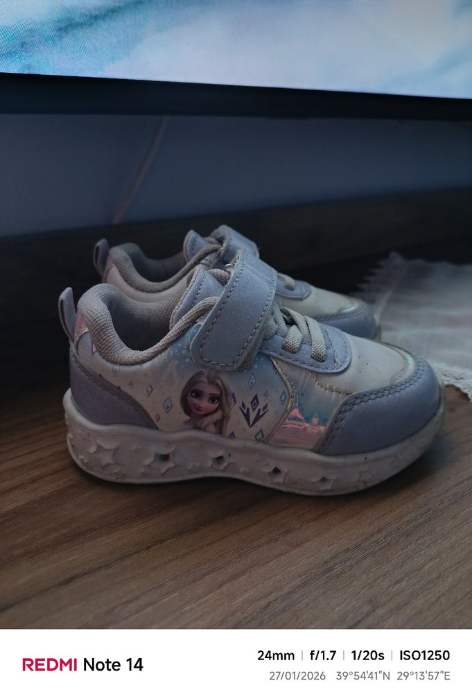 Kız Çocuk Beyaz Cırtlı Sneaker - Görsel 3