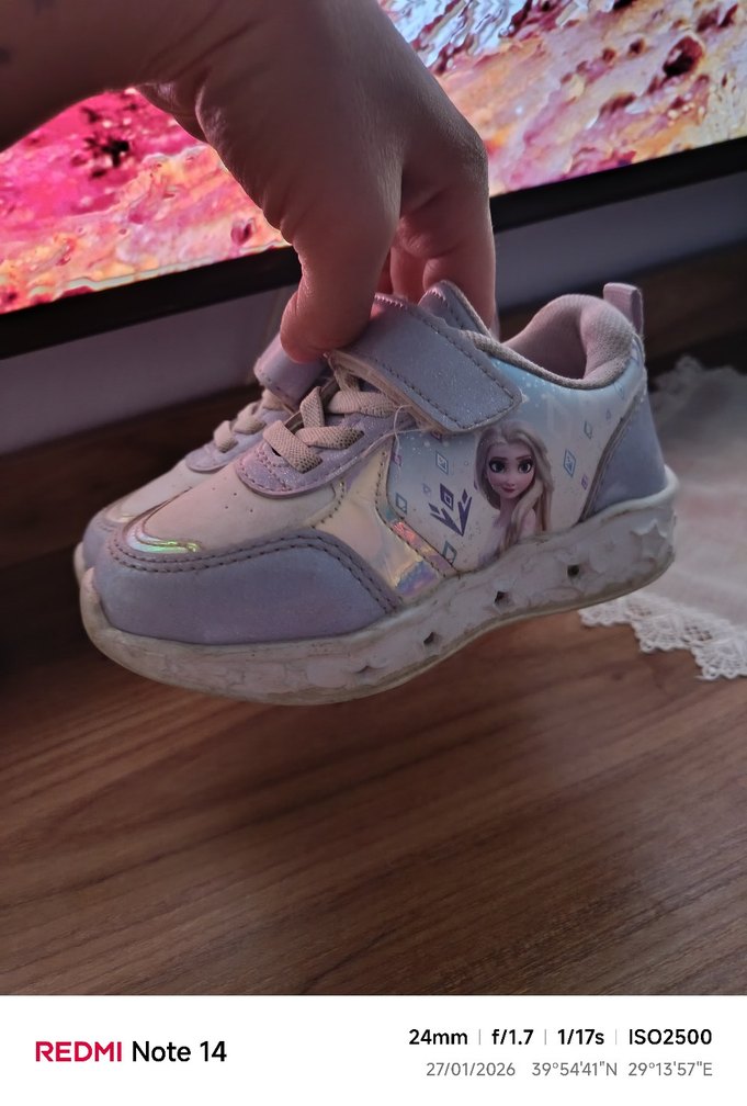 Kız Çocuk Beyaz Cırtlı Sneaker - Görsel 4