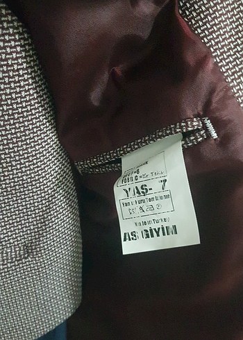 7 Yaş Beden bordo Renk 3 parca ürün ceket yelek ve pantolon