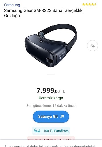 Samsung gear vr sanal gerceklik gozlugu