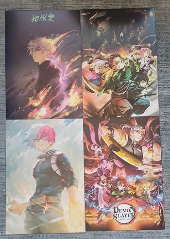 Demon Slayer Poster Set - 4 Parça