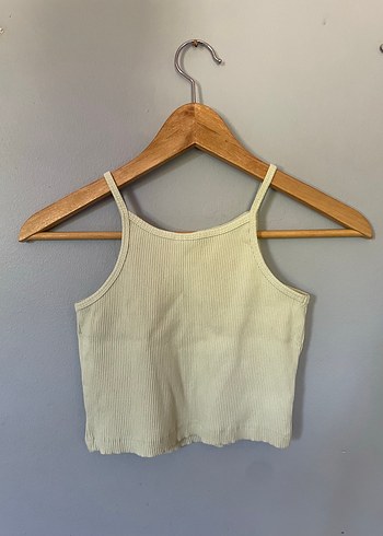10 Yaş Beden Zara Nakışlı Bej Kız Çocuk Bohem Kolsuz Bluz