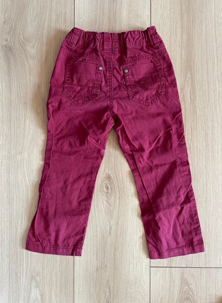 Bordo Pamuklu Erkek Çocuk Bol Kesim Pantolon - Görsel 2