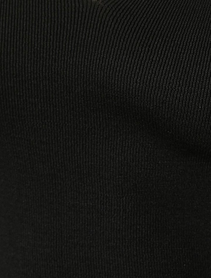 Koton V Yakalı Siyah Kadın Bluz - Görsel 5