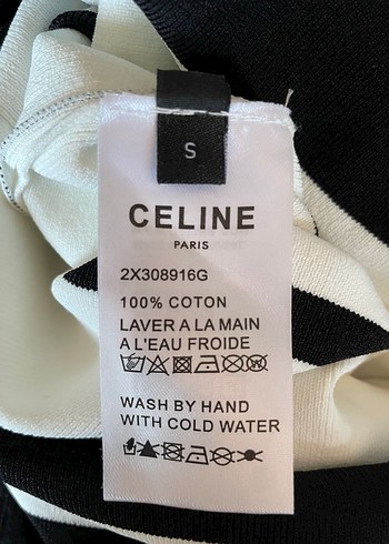 Celine Siyah Beyaz Çizgili Elbise - Görsel 3