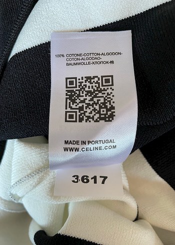 Celine Siyah Beyaz Çizgili Elbise - Görsel 4